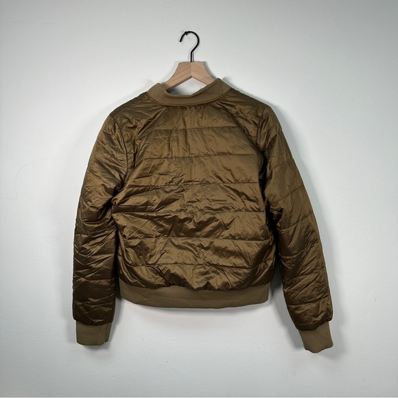 Lululemon Non-Stop Bomber Jacket 4 Frontier Reversible Gold Metallic Coat 2019 - Picture 5 of 6